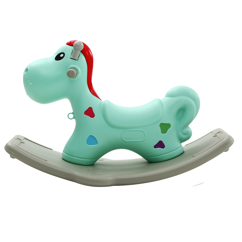 林点儿童游戏加厚摇马 宝宝小木马 1-6岁摇椅 宝宝玩具摇摇马 樱花粉
