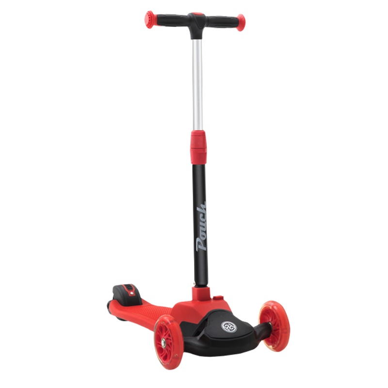 Pouch儿童三轮车多功能推车踏板闪光宝宝滑滑车溜溜车3-5岁B18