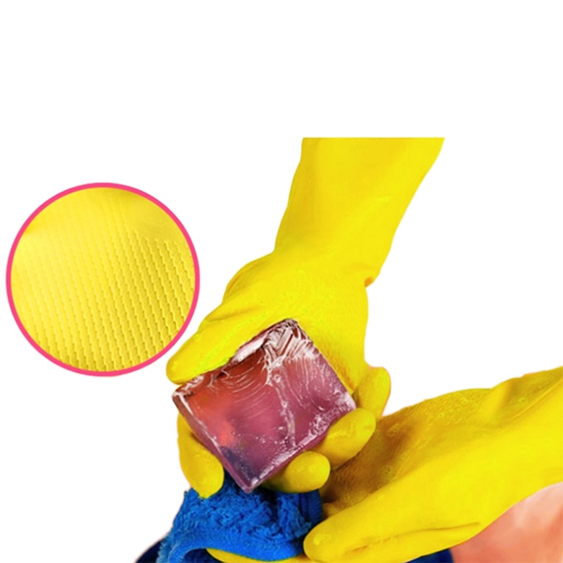 洗碗洗衣橡胶手套 商用家用手套 防水乳胶手套 胶皮手套 清洁手套(10双)