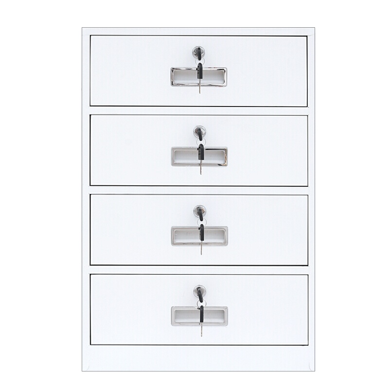 苏美特文件柜办公柜矮柜抽屉柜钢制铁皮档案床头柜四斗柜白色