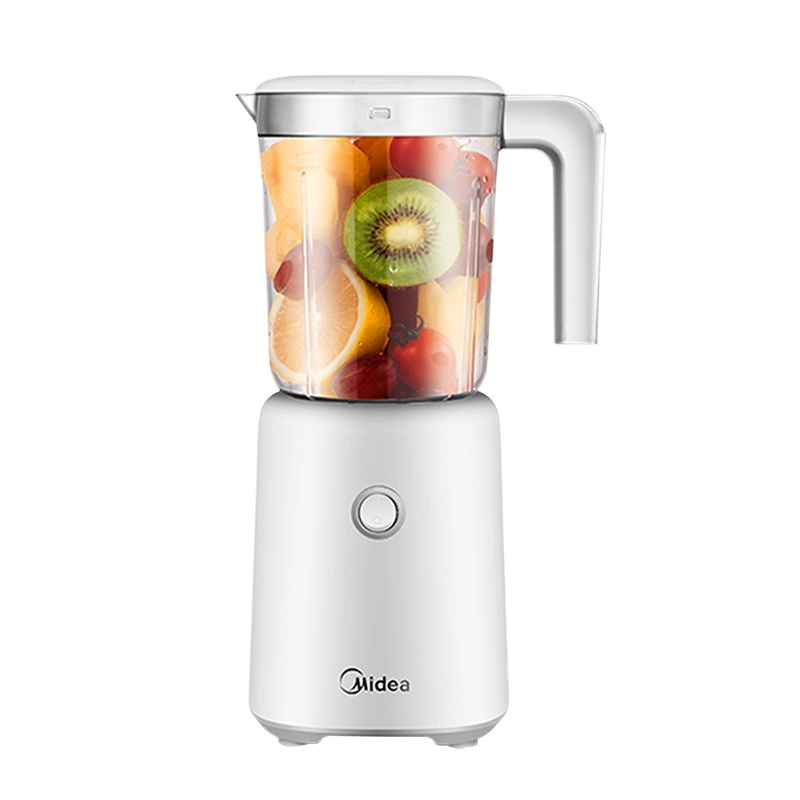 美的(Midea)搅拌机榨汁机WBL2501B大容量0.6升4刀片立体环绕304不锈钢材质榨汁料理机