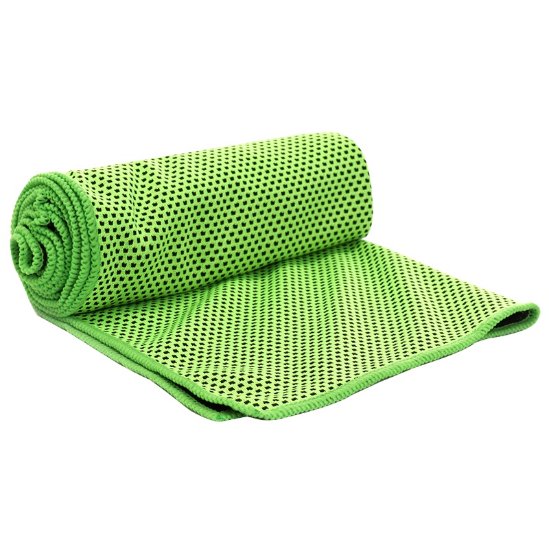 海斯迪克 HKQJ04 (2条装) 降温神器 冰凉巾速干 防暑冰毛巾 魔幻冰巾 冷感运动毛巾 OPP袋装 绿色