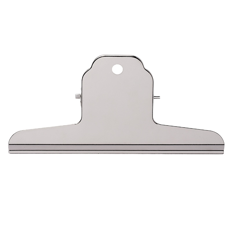 正彩(ZNCI) 2621 票夹大中小号不锈钢夹子办公文件财务铁票据书夹文具用品145mm 2个装