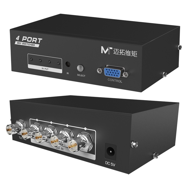 迈拓维矩MT-SD401 sdi切换器4进1出SD/HD/3G-SDI监控摄影机四进一出