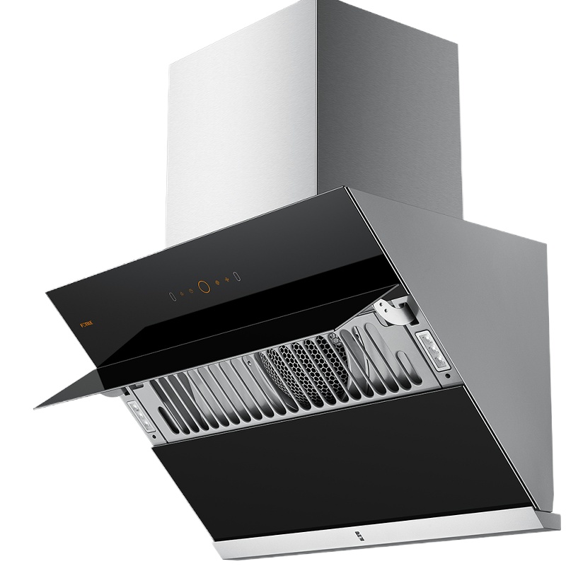 方太(FOTILE)新升级侧吸式近吸式抽吸油烟机家用挂壁挥手智控JQ08TA黑色 20m³大风量