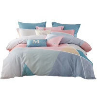 梦洁(MENDALE) 磨毛纯棉全棉四件套秋冬被套床单耐用床上用品