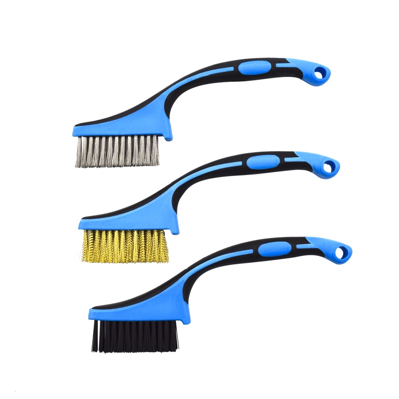 [苏宁自营]保拉(Paola)不锈钢工业钢丝刷子165mm铁丝刷尼龙刷铜丝刷长柄文玩打磨刷清洁刷 除锈去污钢刷5888