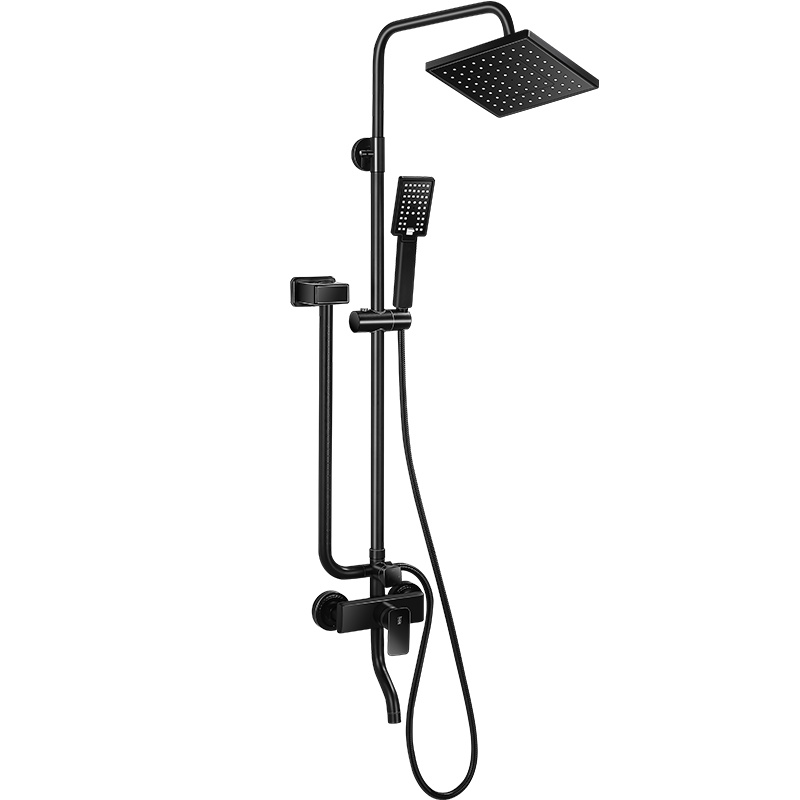 正山挂墙式喷腰全铜淋浴花洒套装精铜加厚龙头卫浴不锈钢淋浴花洒可旋转带升降多出水