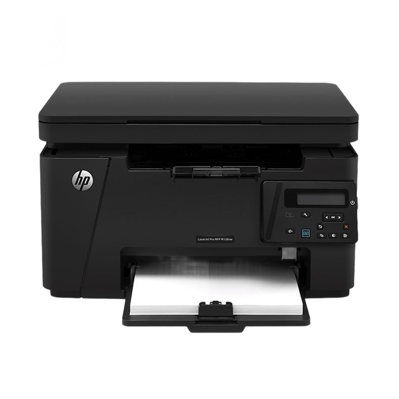 惠普(hp)M126nw黑白激光打印复印扫描多功能一体机有线无线WIFI网络家用商用办公文件试卷文档打印机替132NW三
