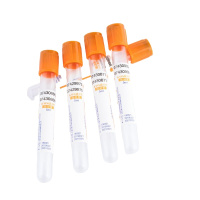 宇力 一次性使用负压血样采集管 促凝管 快速血清管 真空采血玻璃管 橙红色5ml 1800支/箱