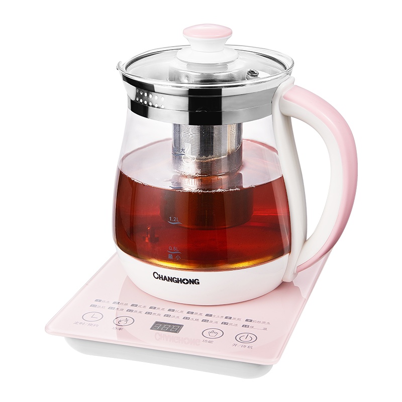 长虹(CHANGHONG)养生壶1.8L家用多功能24小时预约煮茶器 18大功能菜单 高硼硅玻璃水壶CHG18-S17