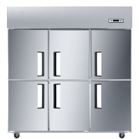 海尔(Haier)冷柜SL-1450C3D3 1305升双温上冷藏下冷冻六门厨房柜 双压缩机 不锈钢商用超大容量厨房冰箱
