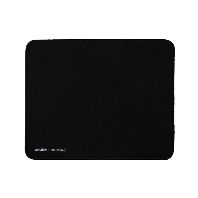 得力33188 加厚耐磨包边办公游戏鼠标垫 办公用品250*200mm黑色