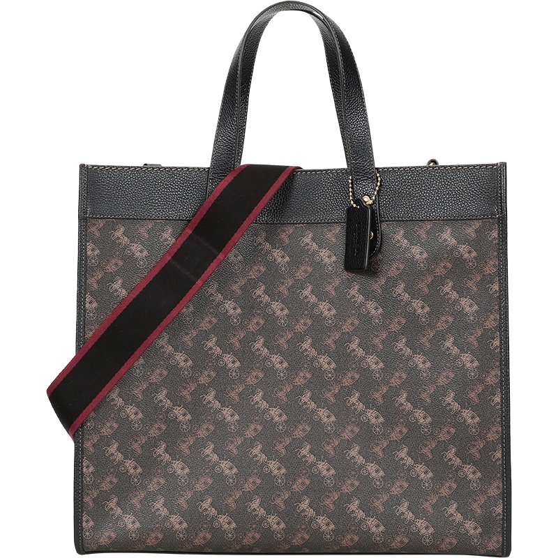 COACH 蔻驰 女士 专柜款涂层帆布配皮FIELD托特包手提单肩包40号大号 89144