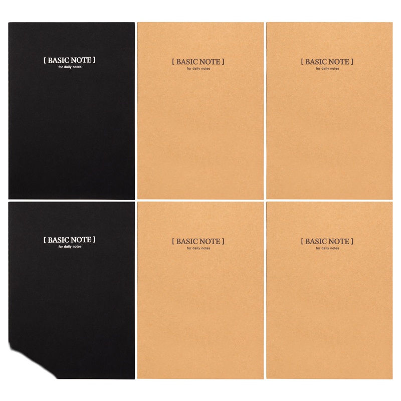 得力 6本装 B5/60张牛皮纸缝线软抄本 办公记事本 33387