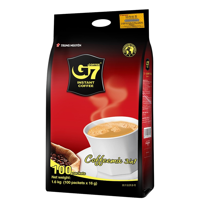 越南中原G7咖啡三合一原味速溶咖啡100条1600g提神冲调