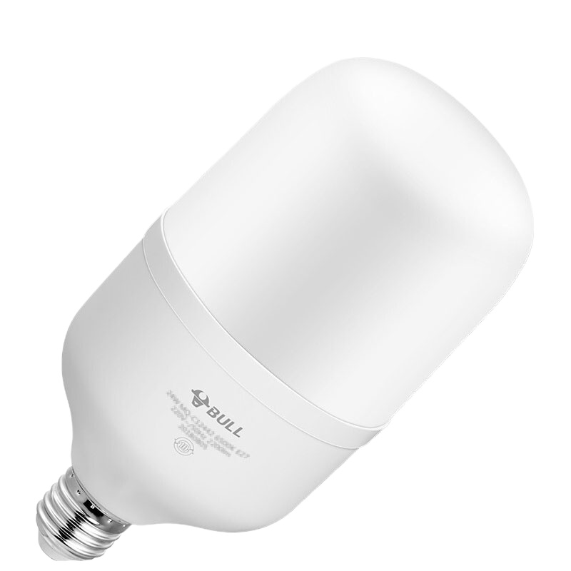 公牛(BULL)柱形灯 低频闪 6500K, LED灯泡节能高亮照明灯e27大螺口白光灯厂房车 低频闪6500K,E27,50W