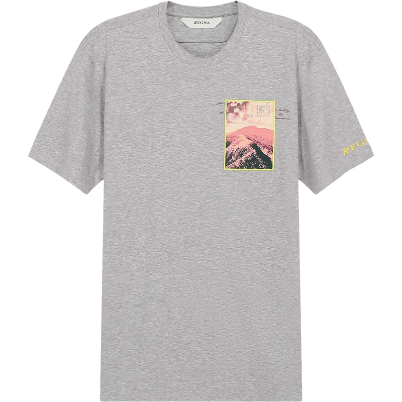 杰尼亚 Z ZEGNA 男士 棉质圆领短袖T恤 VW372 ZZ650Y