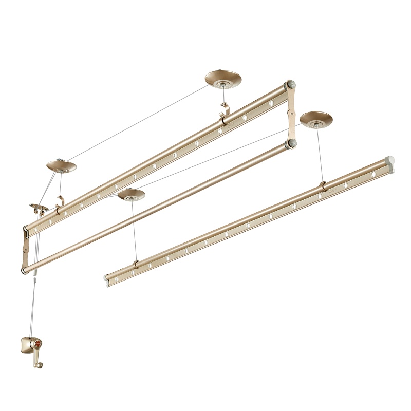 卡贝手摇阳台三杆晾衣架