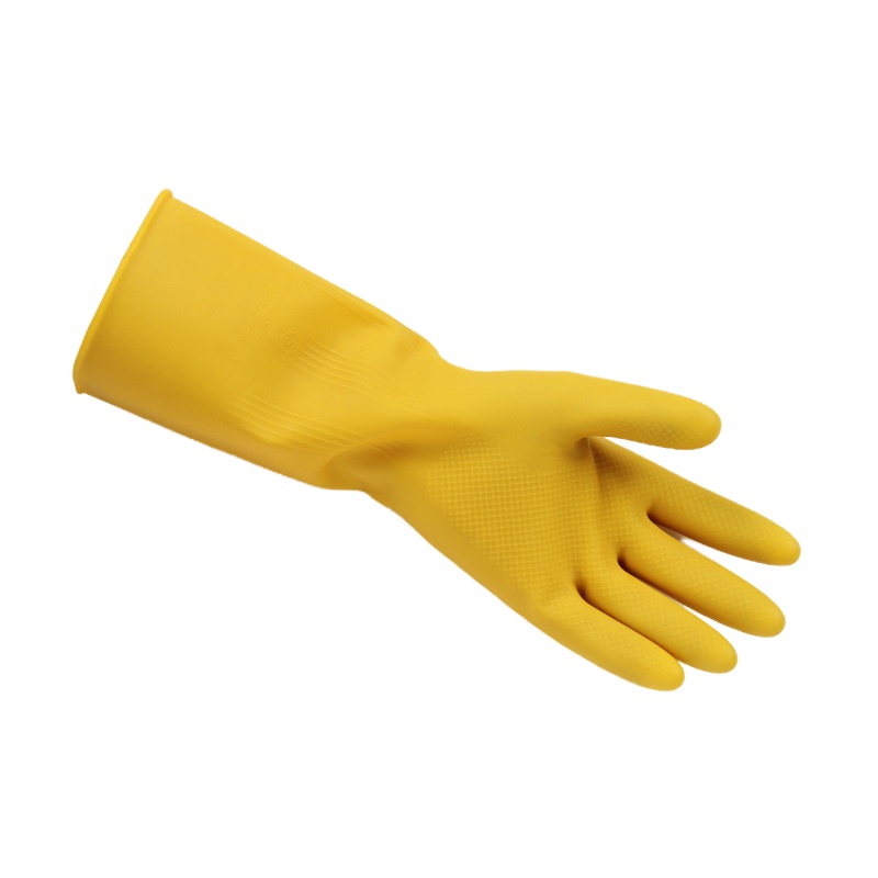【苏宁】高筋乳胶手套 工业胶手套 耐酸碱手套 卫生清洁手套 南洋牛筋乳胶手套100克-S号