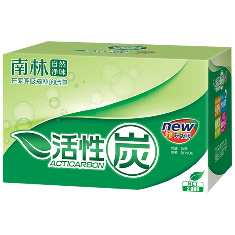 [急入住光触媒2kg 送2检测盒]南林活性炭新房除甲醛装修吸去甲醛除味竹炭包家用强力型光触媒2000g