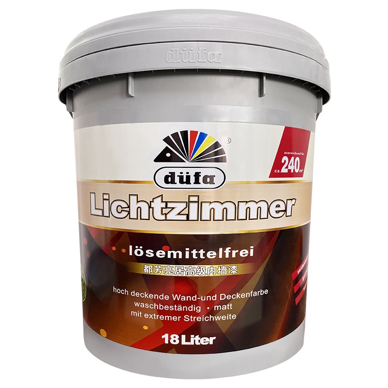 都芳(DUFA)都芳漆 亮居高级内墙乳胶漆 水性油漆涂料 墙面漆白色18L 哑光白色