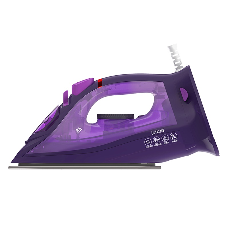 朗菲YD-012V紫色无绳有绳切换大蒸汽电熨斗大功率大水箱家用