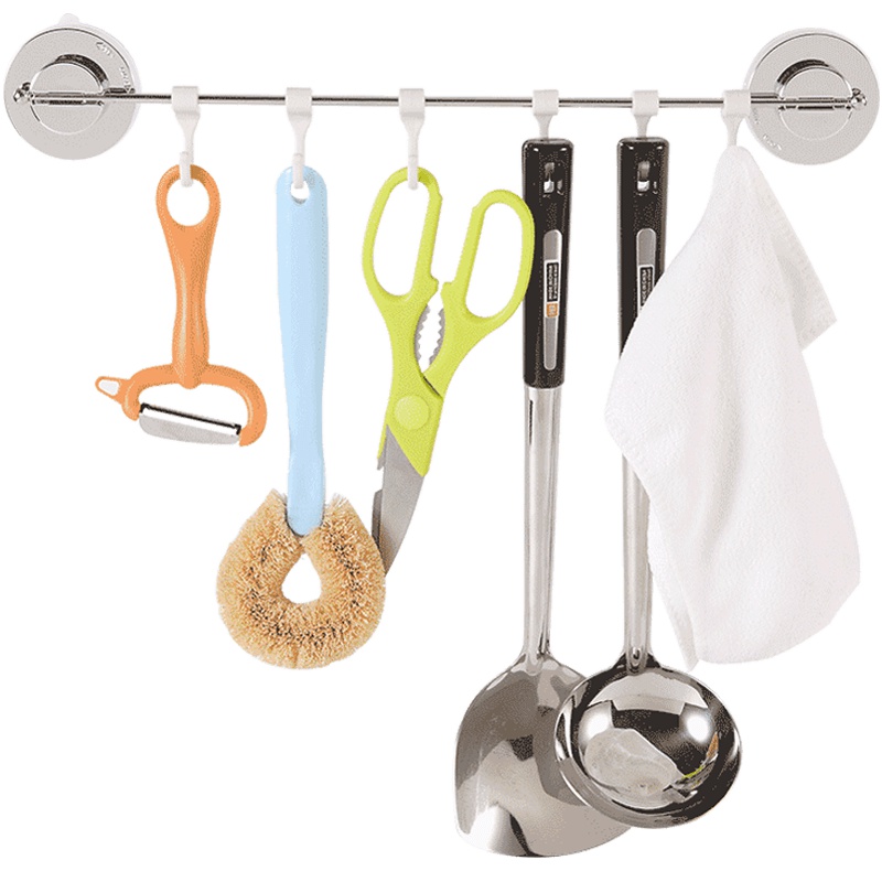 强力吸盘挂钩-厨房浴室门后创意毛巾钩不锈钢粘钩 无痕壁挂