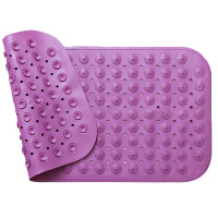海斯迪克 HK-430 工厂浴室防滑地垫 PVC防滑垫 按摩脚垫 卫浴浴缸防滑垫 洗澡防滑吸盘垫子 紫色35*70cm