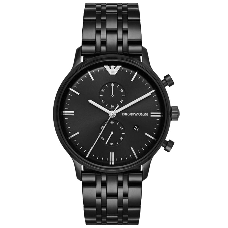 阿玛尼(EMPORIO ARMANI) 手表 男士手表 欧美品牌时尚腕表 双眼计时男表潮流石英表 男 AR1934