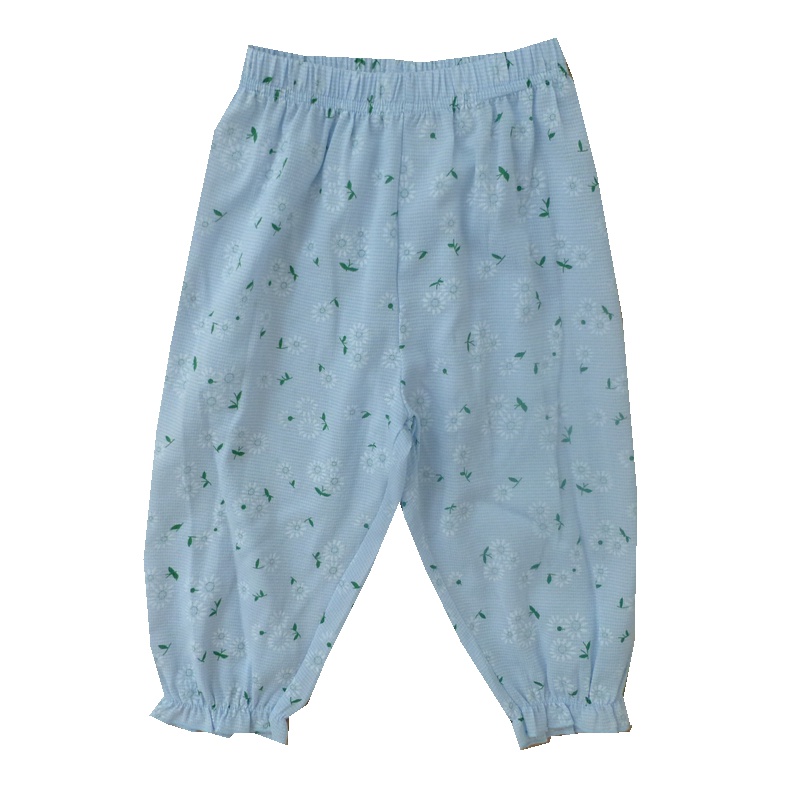 史努比(SNOOPY)童装专柜正品儿童裤子薄棉款夏季2-13岁中小童防蚊裤女童蓝色印花空调裤长裤夏装90-140cm