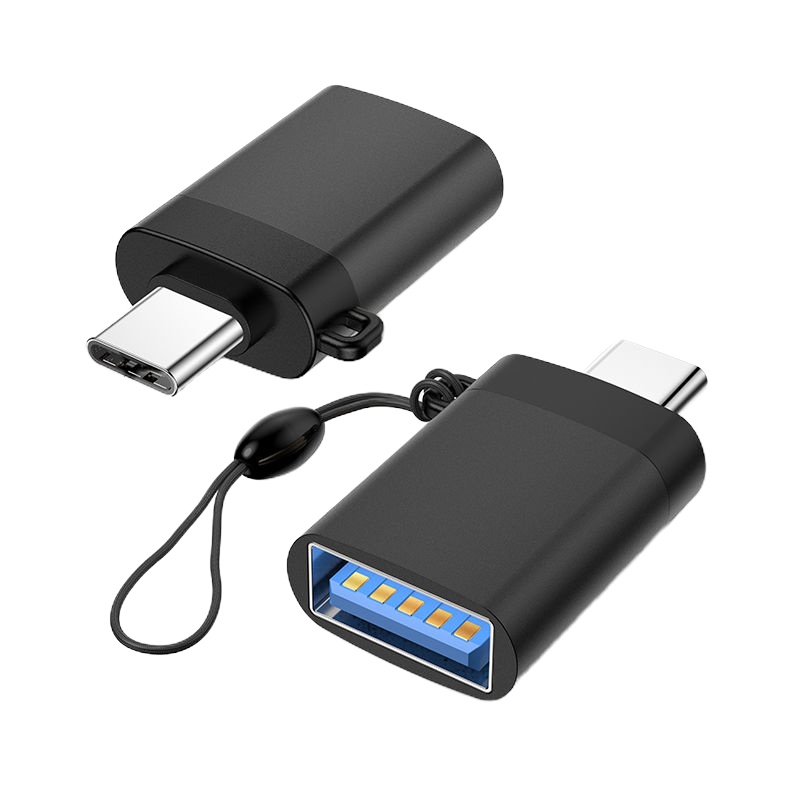 otg转接头安卓typec转usb数据线华为小米8vivop手机接u盘鼠标键盘 typec[扁圆正反可插] 黑色[usb