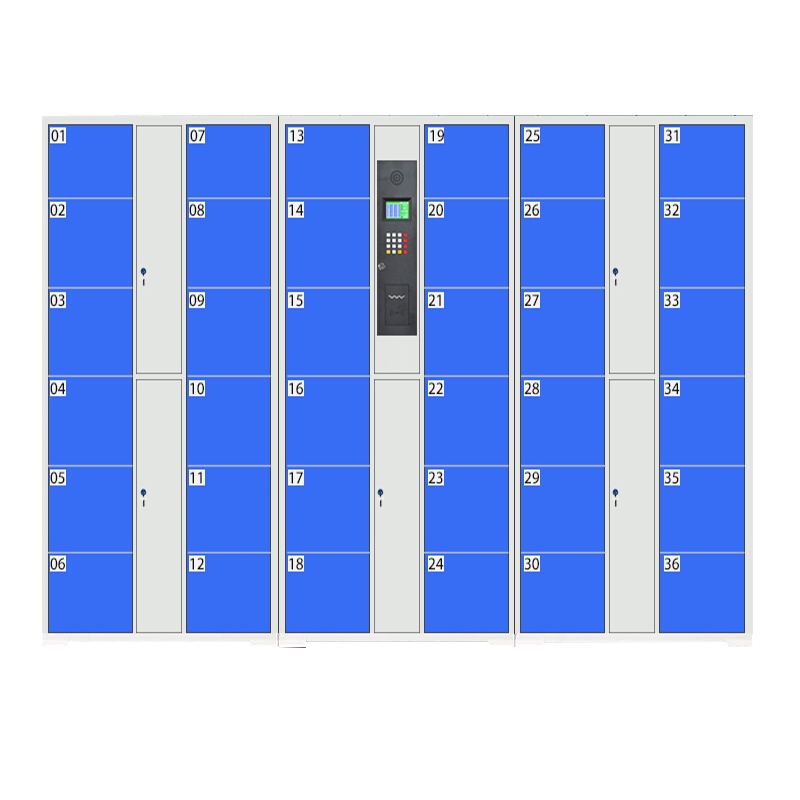 [一鹏]电子存包柜36门超市商场指纹型存包柜储物柜寄存柜