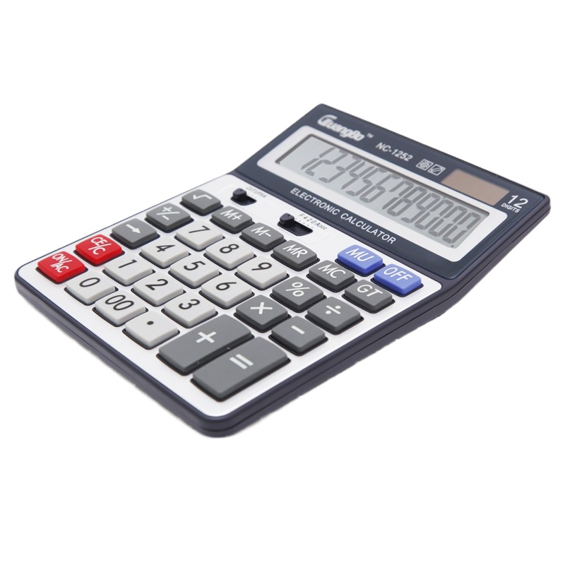 广博(GuangBo)NC-1252桌上型计算器 银色(单位:台)