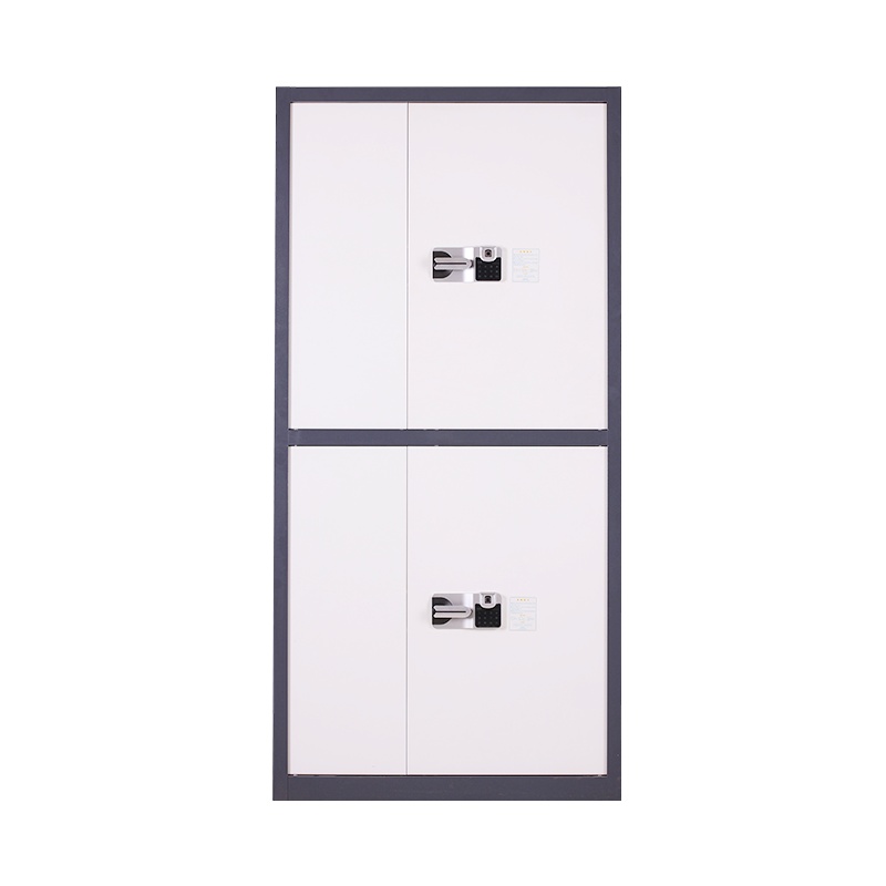 振奥 钢制电子保密柜密码档案柜资料办公柜保密文件铁皮柜 通双节蓝白套色国保指纹密码锁内二抽