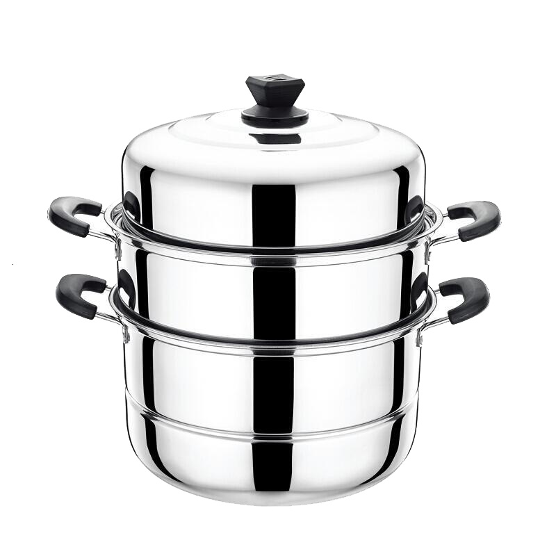 厚蒸锅不锈钢家用两层三层加厚30_32_34_36_38_40cm大号蒸锅 36cm厚三层