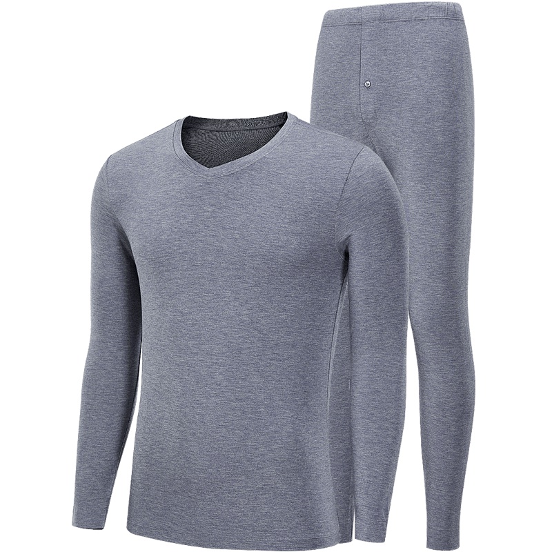 HLA海澜之家V领舒适保暖内衣套装男秋冬棉毛衫HUTAJ3R007A