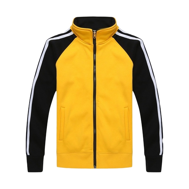 秋冬新款时尚潮流撞色立领卫衣外套