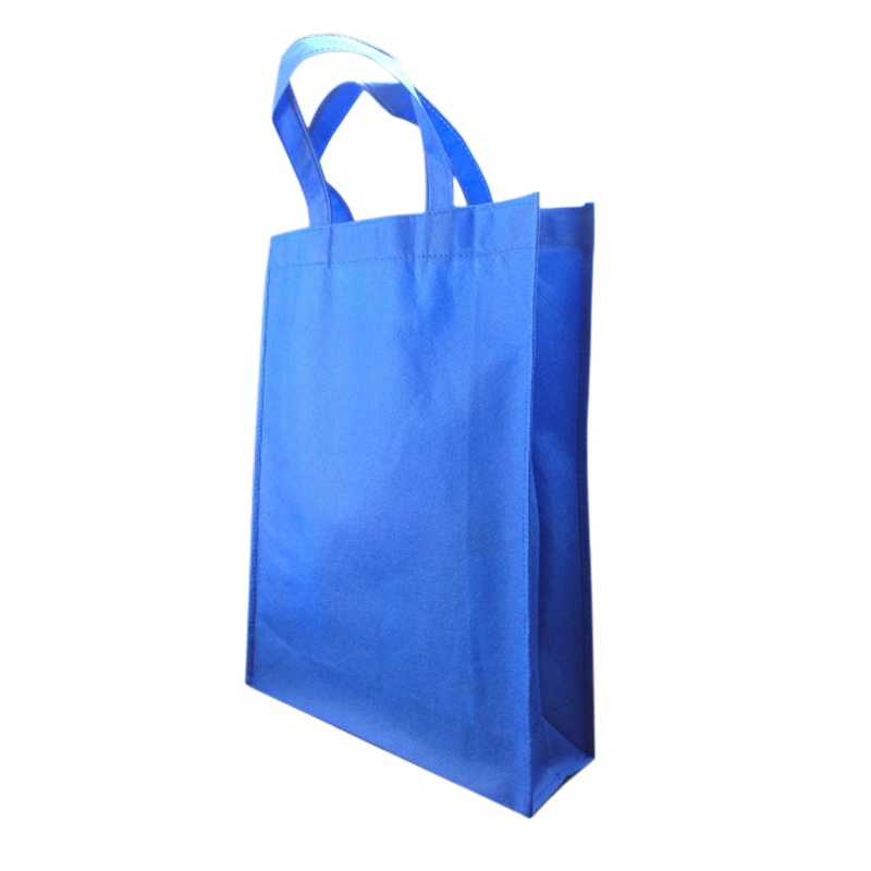 无纺布袋子定做手提袋logo定制购物空白袋 宝蓝色 竖版35*41*12 50个