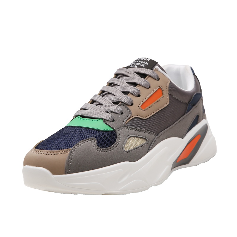 木林森男鞋运动休闲鞋男个性鞋子男2019秋季青少年鞋旅游鞋潮鞋韩版潮流休闲英伦百搭男士休闲老爹鞋