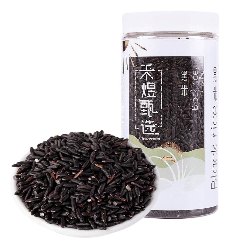 禾煜 甄选黑米450g ( 五谷杂粮 粗粮 罐装 大米 粥米伴侣 煲粥甜羹原料 )