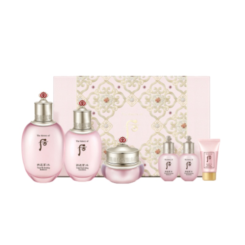 [清透保湿肌肤]Whoo 后 拱辰享 水妍 水乳霜6件套(赠3小样) 护肤套装 清透保湿