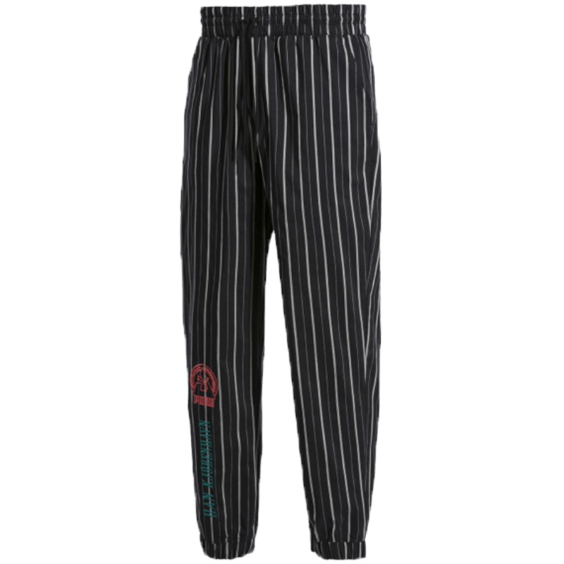 Puma/彪马x Han Kjobenhavn 联名 条纹黑色束脚 男款运动休闲裤版型宽松