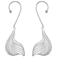 佰色传情纯银耳环新款潮耳饰韩国气质时尚高级大气女网红长款耳坠