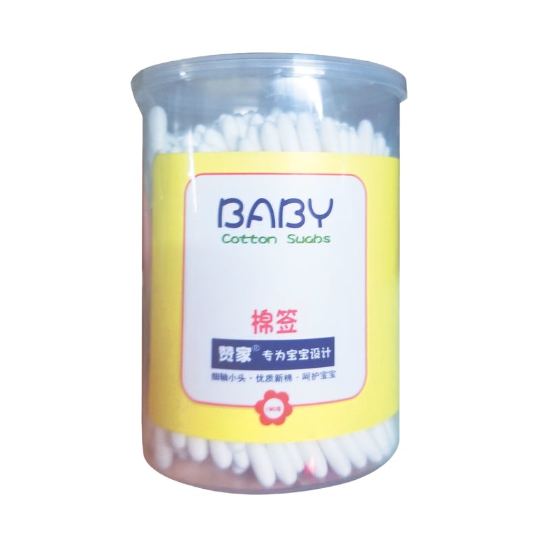 赞家棉签儿童双螺旋7.5cm*180支涂抹药物涂抹酒精涂碘伏清洗伤口