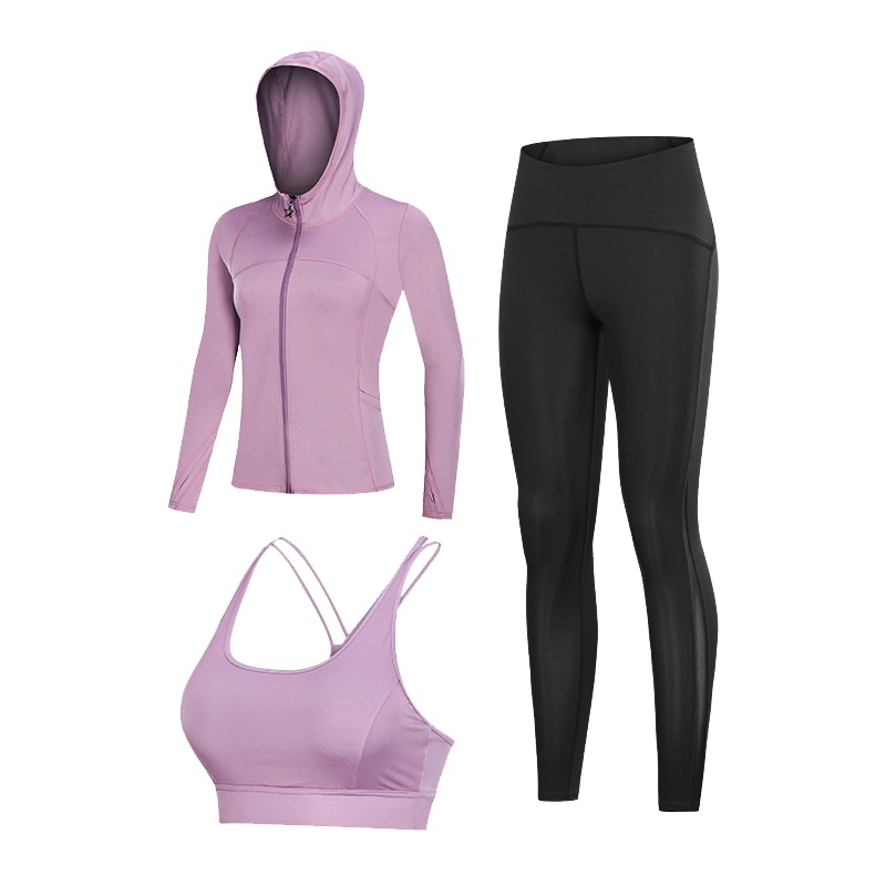 木林森(MULINSEN)运动长袖外套女秋跑步瑜伽服健身服运动套装速干T恤