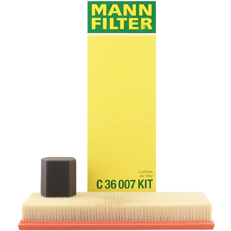 曼牌(MANN)空气滤C36007KIT适配雪铁龙C3-XR/C4L/C5/C6/DS/标致308/408/508