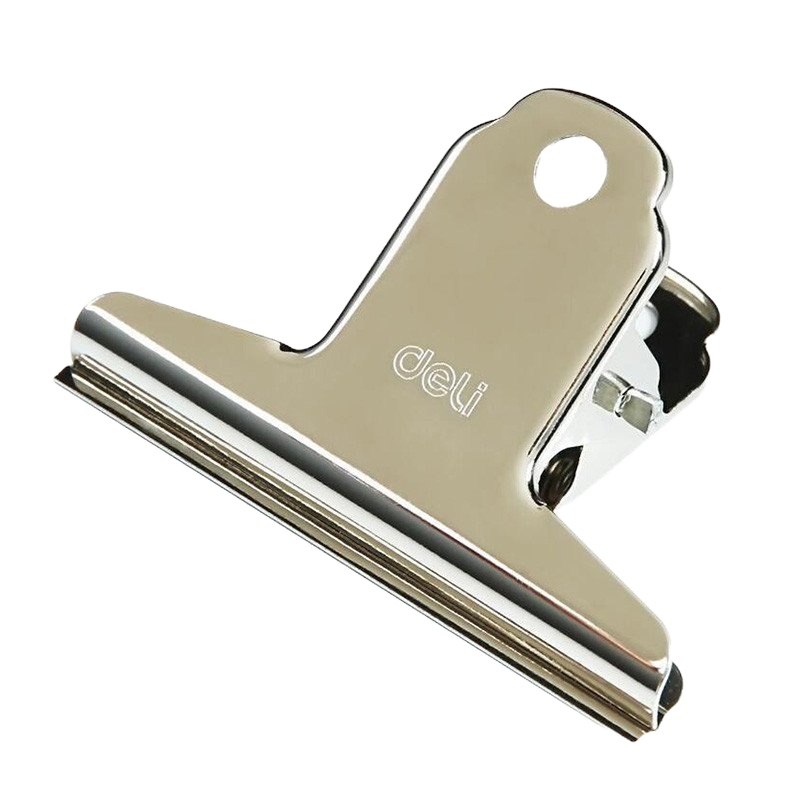 得力(deli) 票夹 山形铁票夹 画板夹 铁夹子 大号中号小号 办公文具 9533 76mm(4只/包)