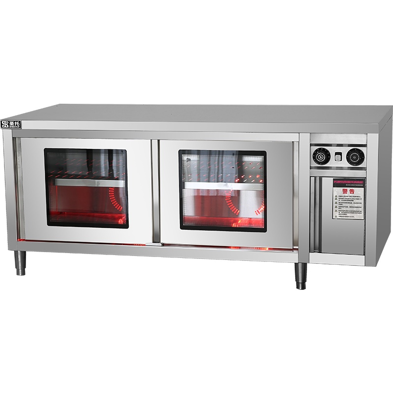 圣托(Shentop)不锈钢臭氧热风循环消毒工作台 中温烘干茶餐具消毒操作台 光波多功能消毒柜 ZTP1800-CS6