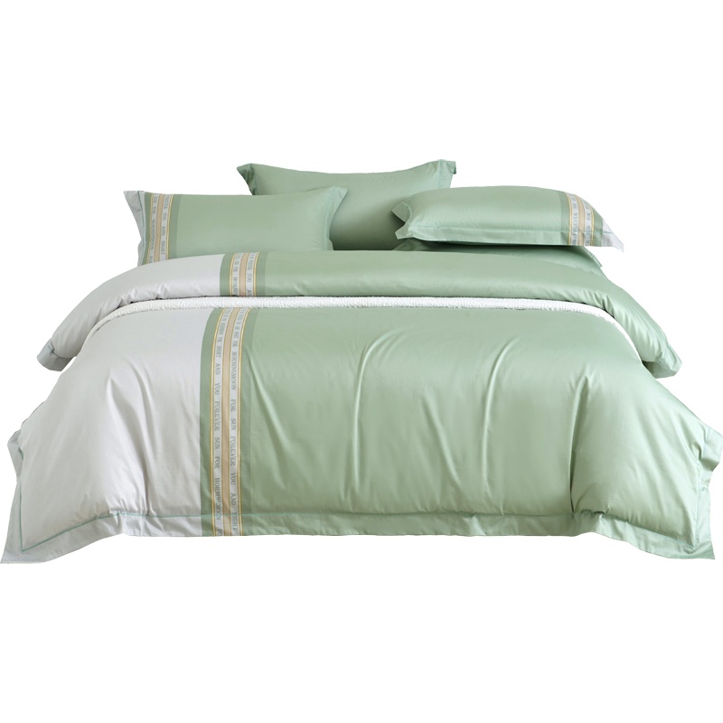 悠恋娜YOLO VLA双50支轻奢四件套全棉纯棉床单款被套北欧风床品套件床上用品